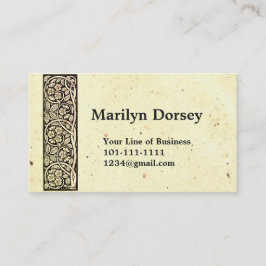 ペーパーオートムギの両側およびレトロのつる植物をカスタマイズ 名刺