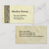 ペーパーオートムギの両側およびレトロのつる植物をカスタマイズ 名刺 (正面/裏面)