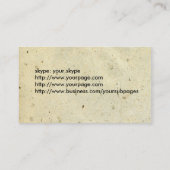 ペーパーオートムギの両側およびレトロのつる植物をカスタマイズ 名刺 (裏面)