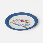 ペーパーカクテルのプレート-ガラスの上のカクテル ペーパープレート (アングル)