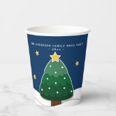 ペーパーカットモダンスタイルクリスマスツリークリスマスパーティー 紙コップ (正面)