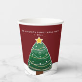 ペーパーカットモダンスタイルクリスマスツリークリスマスパーティー 紙コップ (正面)