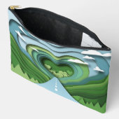 ペーパーカットロードアクセサリーパウチトラベルバッグ アクセサリーポーチ (見開き)