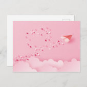 ペーパーカット飛行機 ポストカード (正面/裏面)