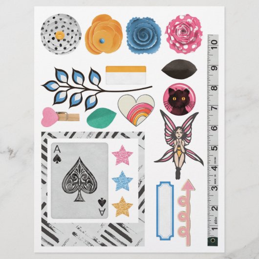 ペーパークラフトのための楽しくてキュートなエフェメラコレクション (正面)