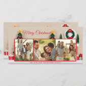 ペーパークラフト紙クイリングのクリスマスカードの写真 シーズンカード (正面/裏面)