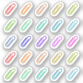 ペーパークリップ カラフル デコレーション ミニ ブジョー プランナー シール (正面)