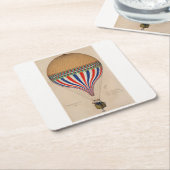 ペーパーコースター : ヴィンテージ フランス 気球 (アングル)