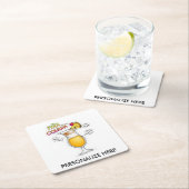 ペーパーコースター- PINA COLADAのレシピのカクテルの芸術 スクエアペーパーコースター (インサイチュ)