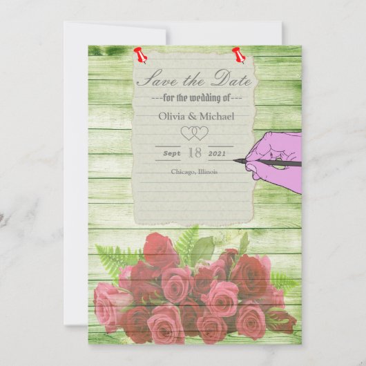 ペーパーシート セーブザデート (正面)