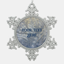 ペーパーソナライズされたター霜の降りたスノーフレークオーナメント スノーフレークピューターオーナメント
