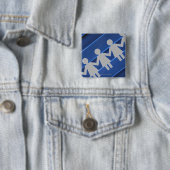 ペーパーチェーン人形のクローズアップ 缶バッジ (インサイチュ)