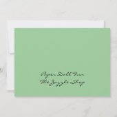 ペーパードール ベイビーシャワー 招待状 (裏面)