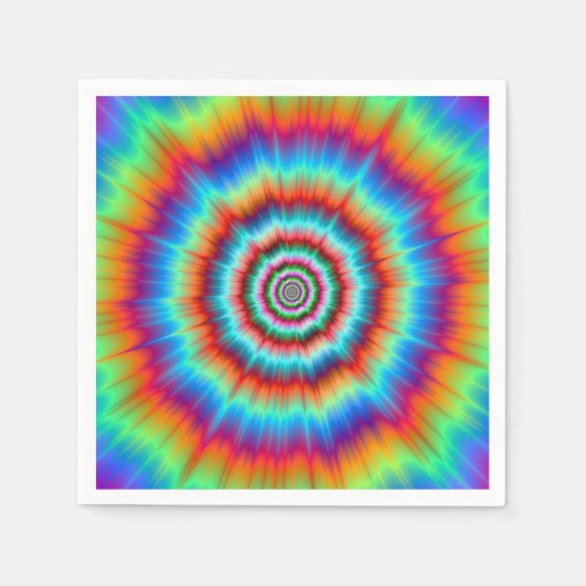 ペーパーナプキンの爆発（青とオレンジ） スタンダードカクテルナプキン (正面)