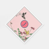 ペーパーナプキンカスタムイニシャル日本の蝶 スタンダードランチョンナプキン (角)