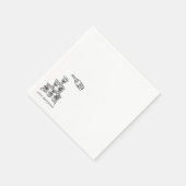 ペーパーナプキンシャンパンタワーたった今結婚しました スタンダードカクテルナプキン (角)