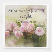 ペーパーナプキンピンクローゼスフローラ信仰聖なる書物、 経典 (正面)