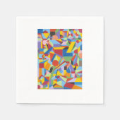 ペーパーナプキンブライトはっきりしたおもしろいデザインファインアート スタンダードカクテルナプキン (正面)