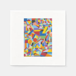 ペーパーナプキンブライトはっきりしたおもしろいデザインファインアート スタンダードカクテルナプキン