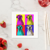 ペーパーナプキンポップ・アートのアートドッグ スタンダードカクテルナプキン (インサイチュ)