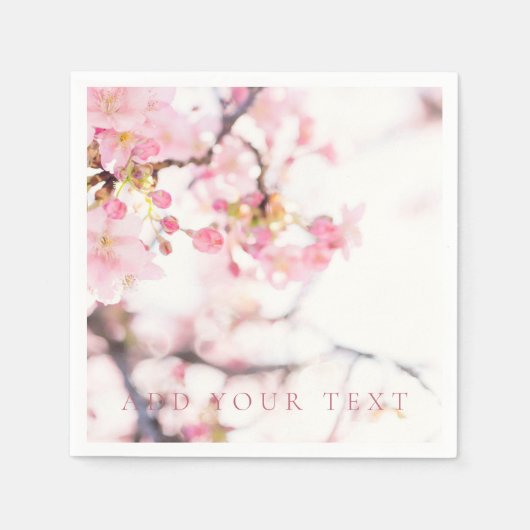 ペーパーナプキン：さくらんぼ花枝 スタンダードカクテルナプキン (正面)