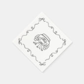 ペーパーナプキン – たった今結婚しました – ゲタウェイカー スタンダードカクテルナプキン (角)