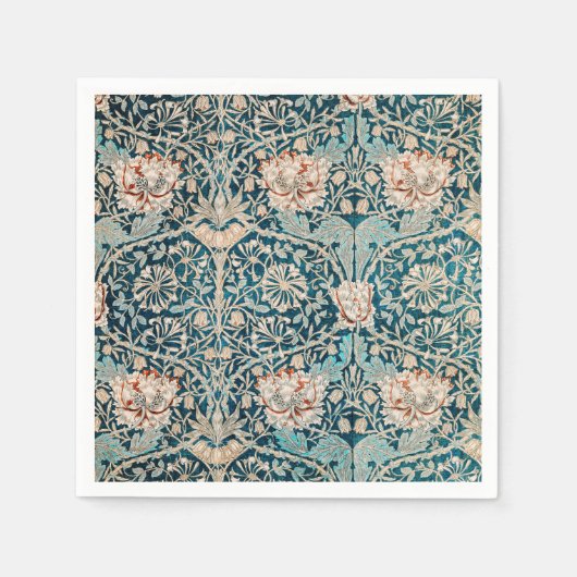 ペーパーナプキン：ウィリアム・モリス：ハニーサックル スタンダードカクテルナプキン (正面)