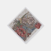 ペーパーナプキン：ウィリアム・モリス：ワイルドチューリップ スタンダードカクテルナプキン (角)