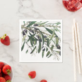 ペーパーナプキン:クリスマス:オリーブの枝 スタンダードカクテルナプキン (インサイチュ)