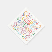 ペーパーナプキン：ハッピーバースデー スタンダードカクテルナプキン (角)