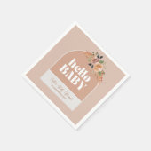 ペーパーナプキン、ハローベビー、ボホモダンベイビーシャワー スタンダードカクテルナプキン (角)