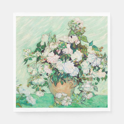 ペーパーナプキン：ファンゴッホ:バラ スタンダードランチョンナプキン (正面)