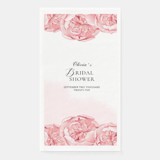 ペーパーナプキン ブライダルシャワー 牡丹 (正面)