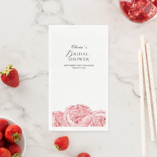 ペーパーナプキン ブライダルシャワー 牡丹 (インサイチュ)