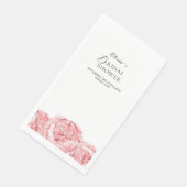 ペーパーナプキン ブライダルシャワー 牡丹 (コーナー)