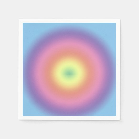 ペーパーナプキン – レインボーサークル スタンダードカクテルナプキン (正面)