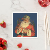 ペーパーナプキン：ヴィンテージクリスマス：サンタクロース スタンダードカクテルナプキン (インサイチュ)