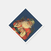 ペーパーナプキン：ヴィンテージクリスマス：サンタクロース スタンダードカクテルナプキン (角)