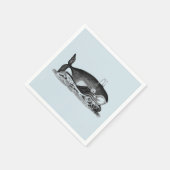 ペーパーナプキン：ヴィンテージ鯨byジョージショー スタンダードカクテルナプキン (角)