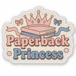 ペーパーバックプリンセス - 本好きな読者 シール