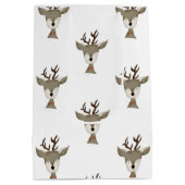 ペーパーバッグ |水彩 |トナカイアンティークパターン (裏面)