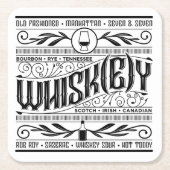 ペーパーバーのコースター: ウィスキー/ウィスキー スクエアペーパーコースター (正面)