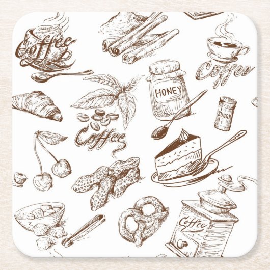 ペーパーパターン スクエアペーパーコースター (正面)