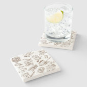 ペーパーパターン ストーンコースター (横)