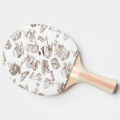 ペーパーパターン 卓球ラケット (横)