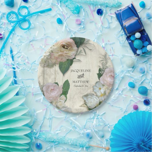 ペーパーパーティーの商品のモダンなヴィンテージのかわいらしい花 ペーパープレート (パーティー)