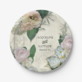 ペーパーパーティーの商品のモダンなヴィンテージのかわいらしい花 ペーパープレート (正面)