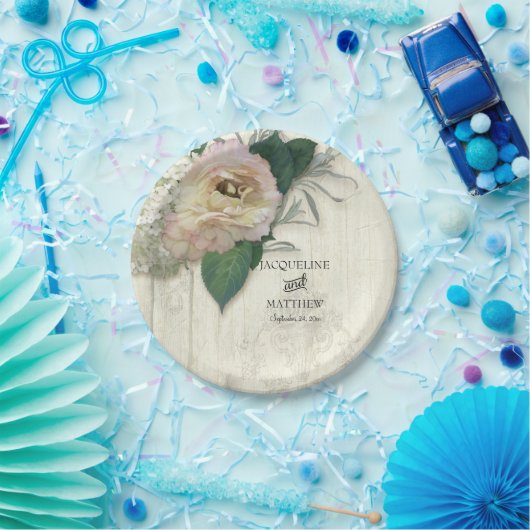 ペーパーパーティーの商品のモダンなヴィンテージのRanunculusの花柄 ペーパープレート (パーティー)