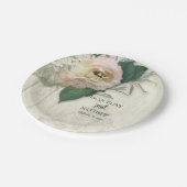 ペーパーパーティーの商品のモダンなヴィンテージのRanunculusの花柄 ペーパープレート (アングル)