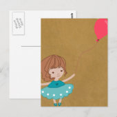 ペーパーフルーツ バルーンガール ポストカード (正面/裏面)